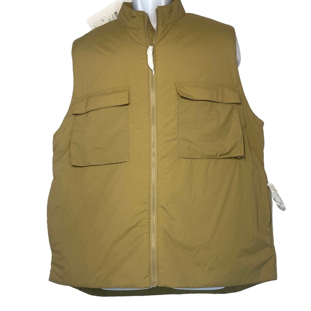 Selected Homme Tan Puffer Vest men sz 44R